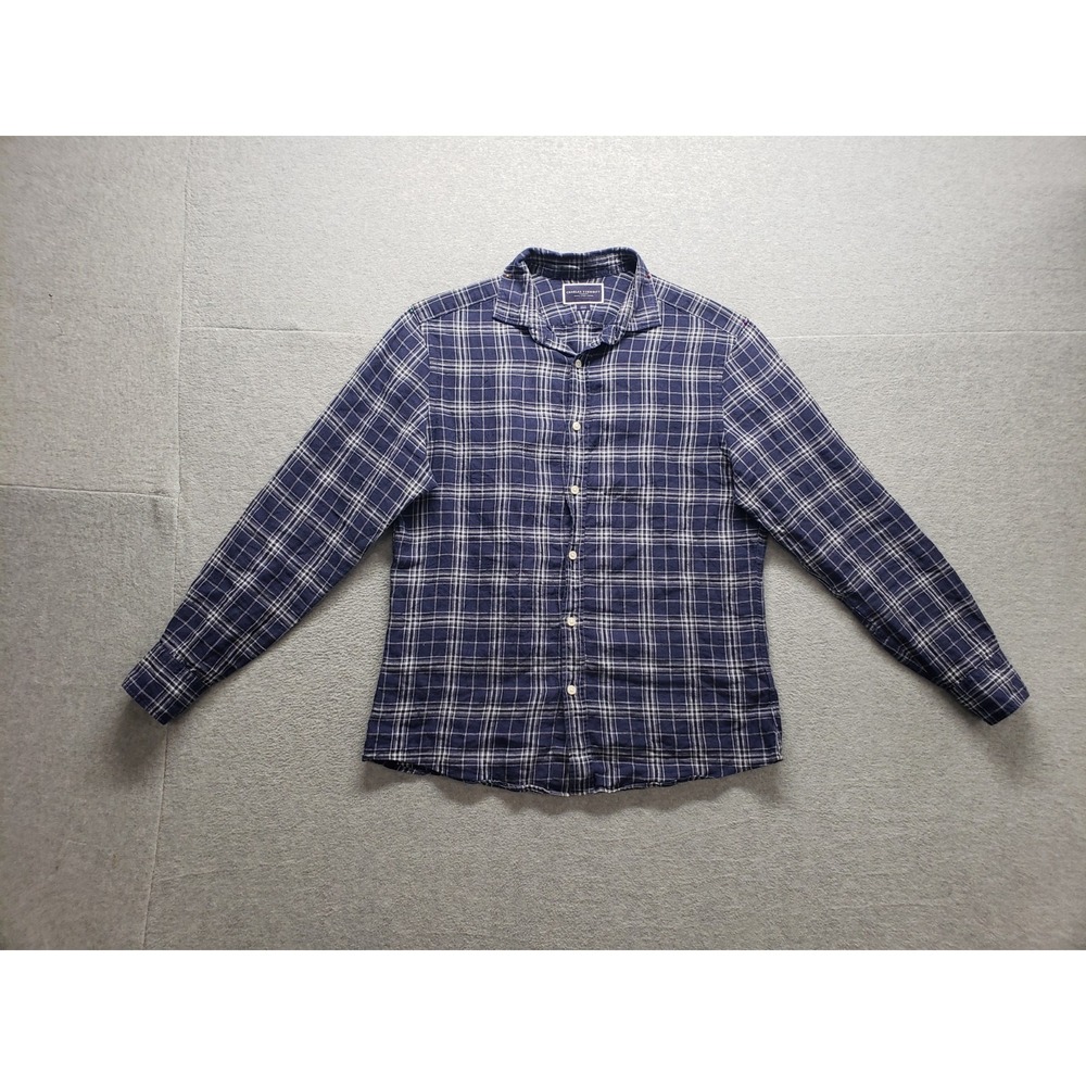 Charles Tyrwhitt Men Shirt M Multicolor Plaid Button Up Long Sleeve Logo Casual